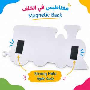 Educational Writing Boards Train Design – 5-Piece Reusable Magnetic Strategy Teaching Set - Fun Learning Store