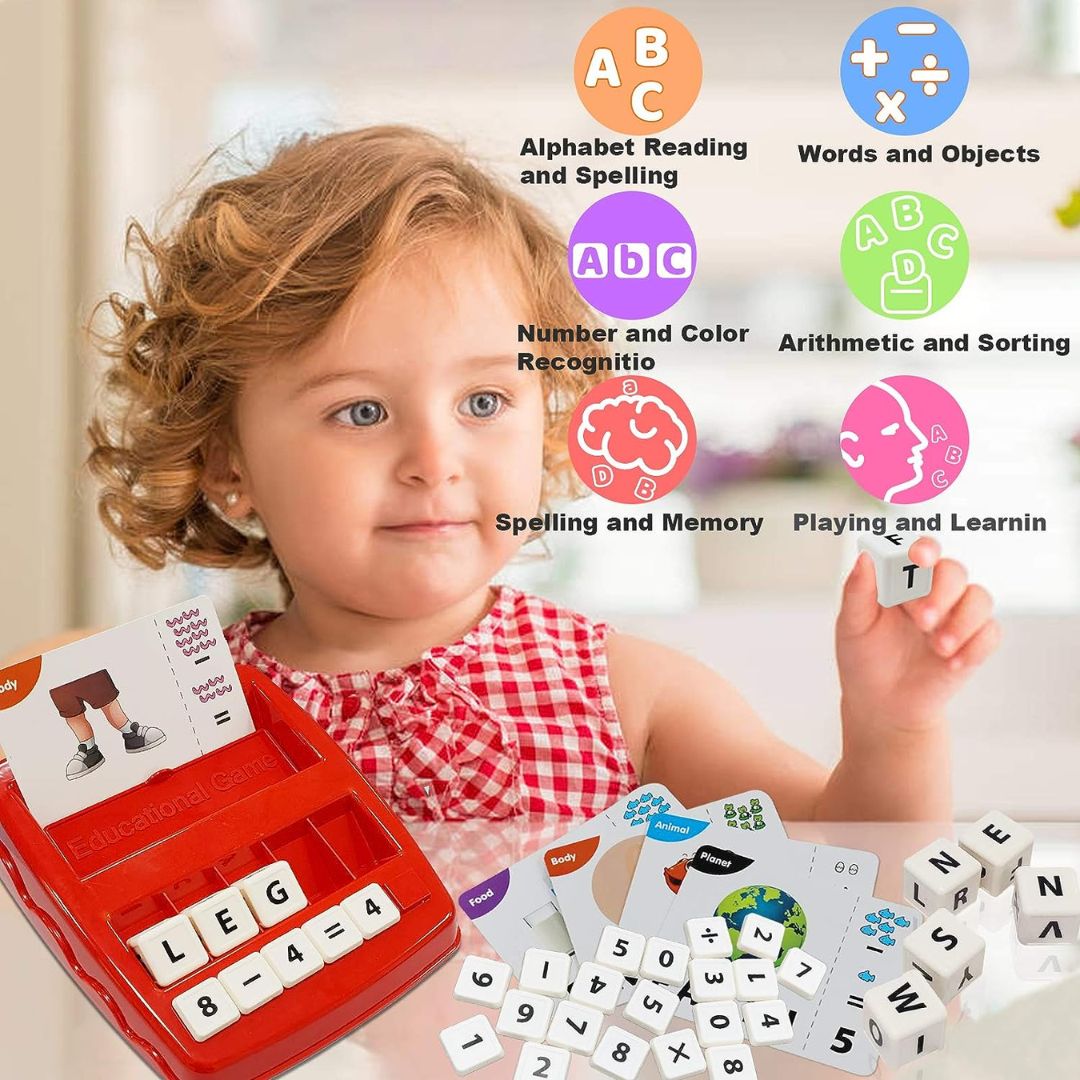 Matching Letters Game - 2 in 1 Math and English Learning Machine