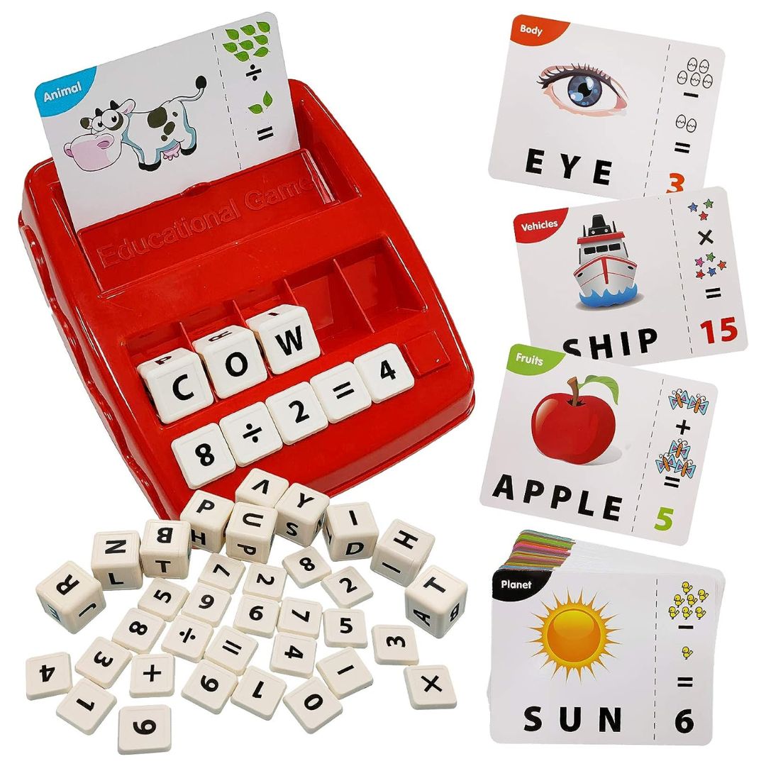 لعبة مطابقة الحروف - آلة تعليم الرياضيات المبسطة وتهجئة الكلمات الانجليزية 2 في 1