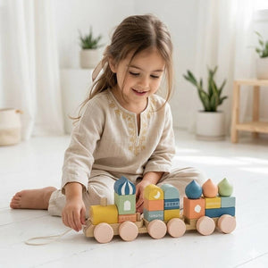 Eeman Express Islamic Montessori Wooden Train Set & Building Toy - Fun Learning Store