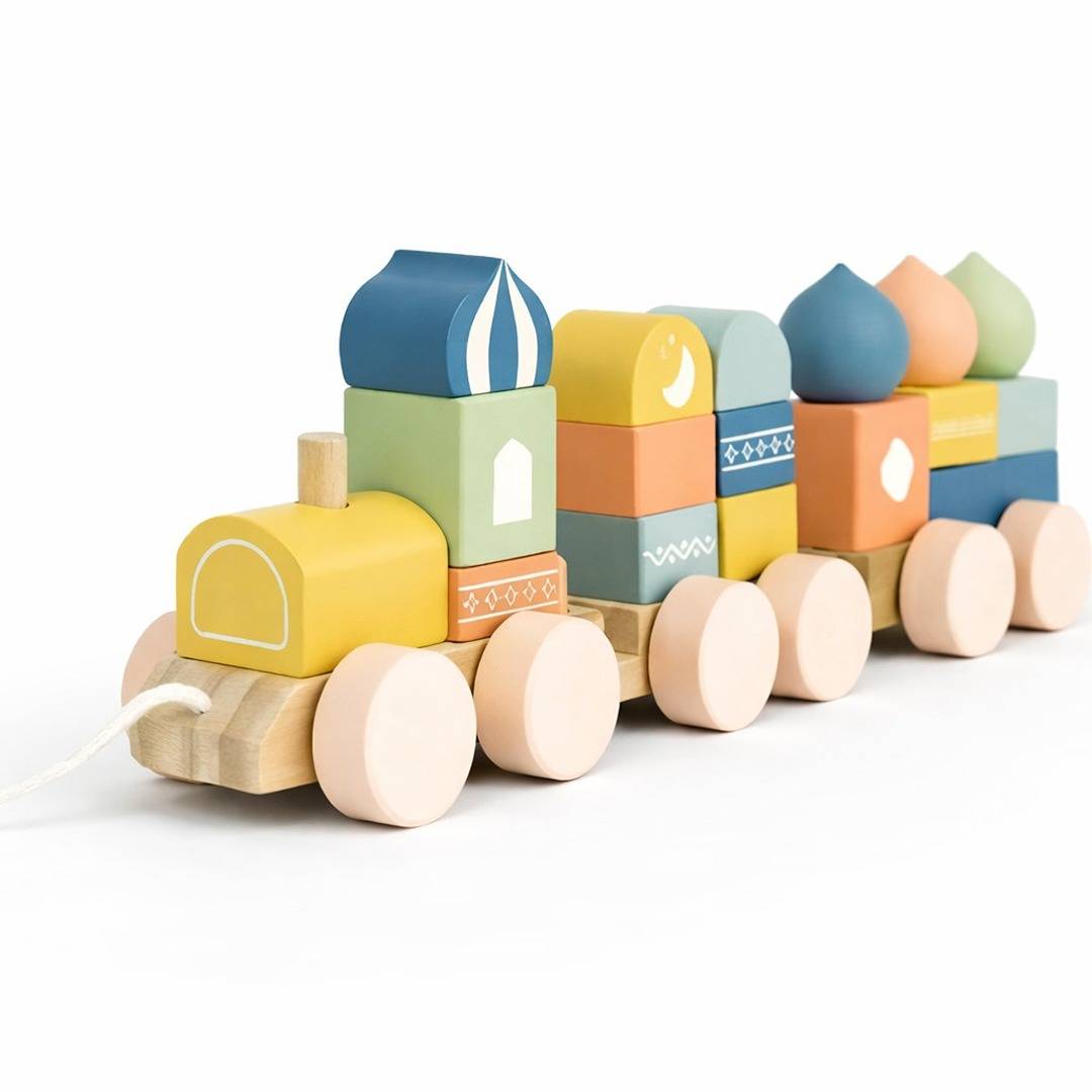 Eeman Express Islamic Montessori Wooden Train Set & Building Toy - Fun Learning Store