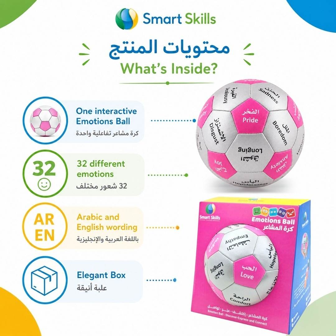 Emotions Ball – 32 Emotions in Arabic and English - Fun Learning Store