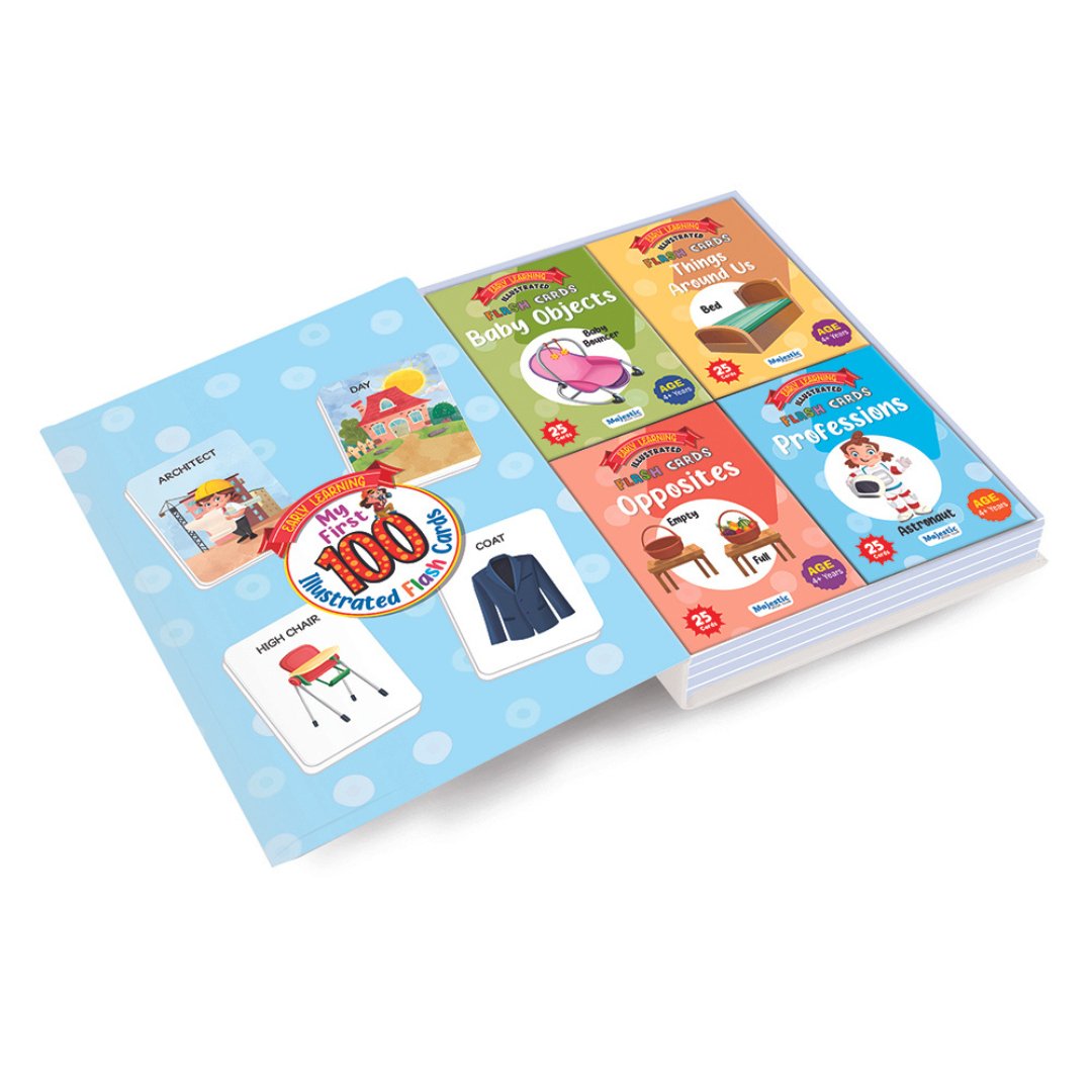 100 Flash Cards Introducing Professions, Everyday Objects, Opposites, and Baby objects - Fun Learning Store