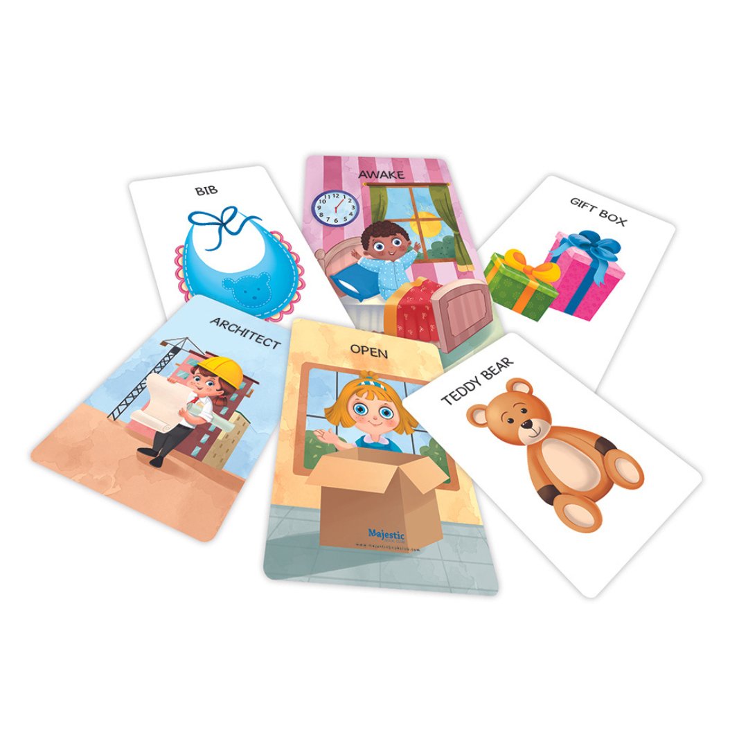 100 Flash Cards Introducing Professions, Everyday Objects, Opposites, and Baby objects - Fun Learning Store