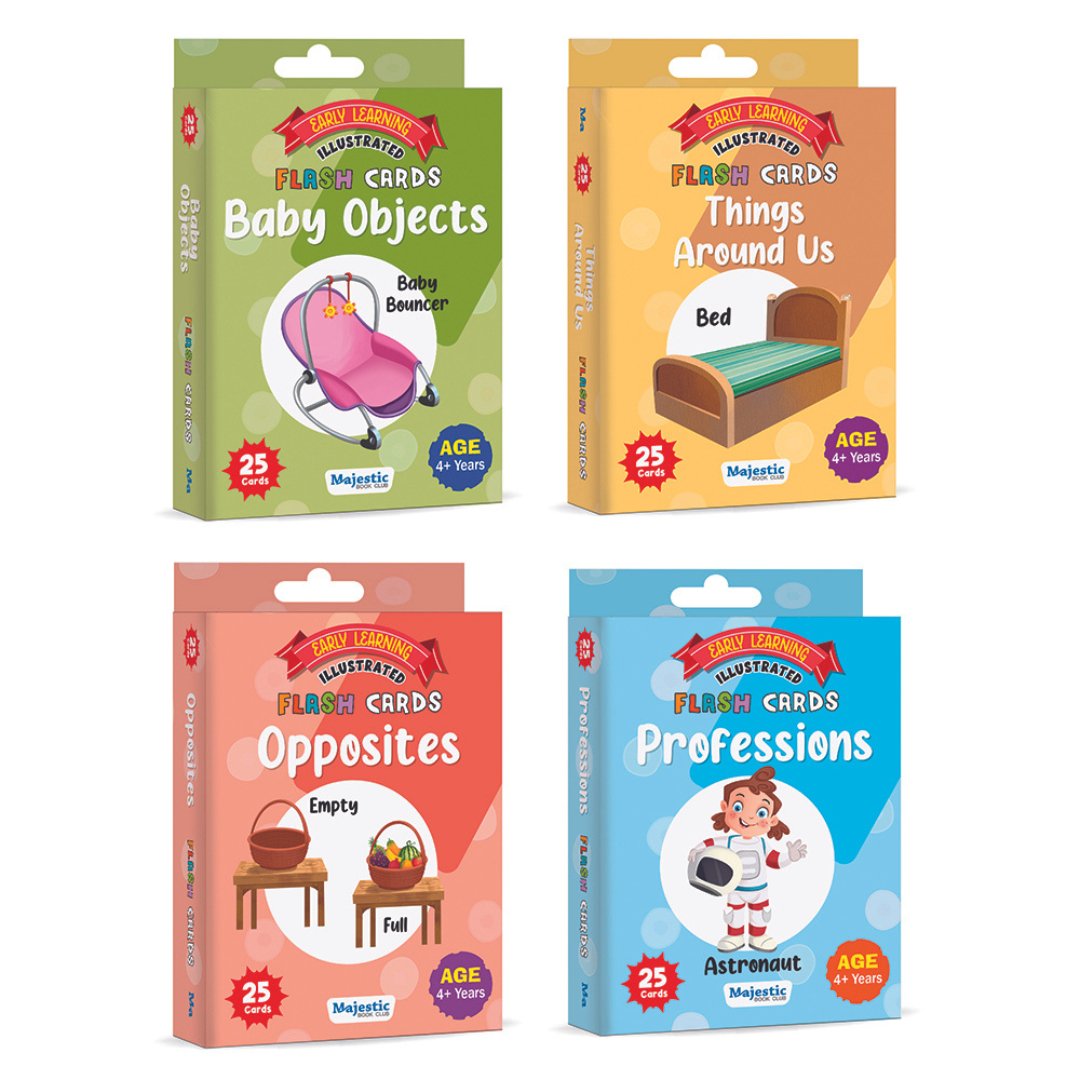 100 Flash Cards Introducing Professions, Everyday Objects, Opposites, and Baby objects - Fun Learning Store