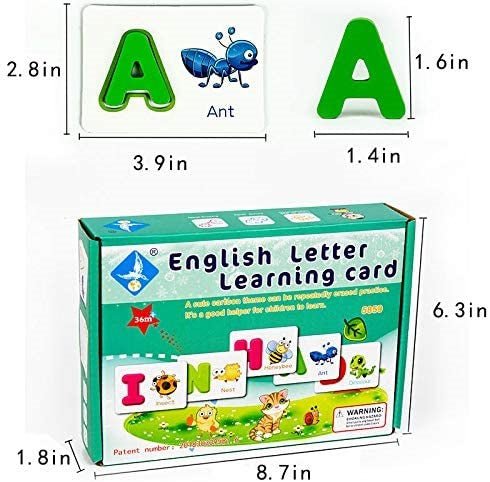 English Letters Learning Card - Fun Learning Store