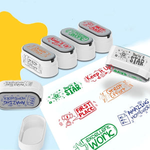 English Teacher's Motivation Stamps | Set of 6 pcs - Motivational Encouraging Teacher Stamp Set - Fun Learning Store