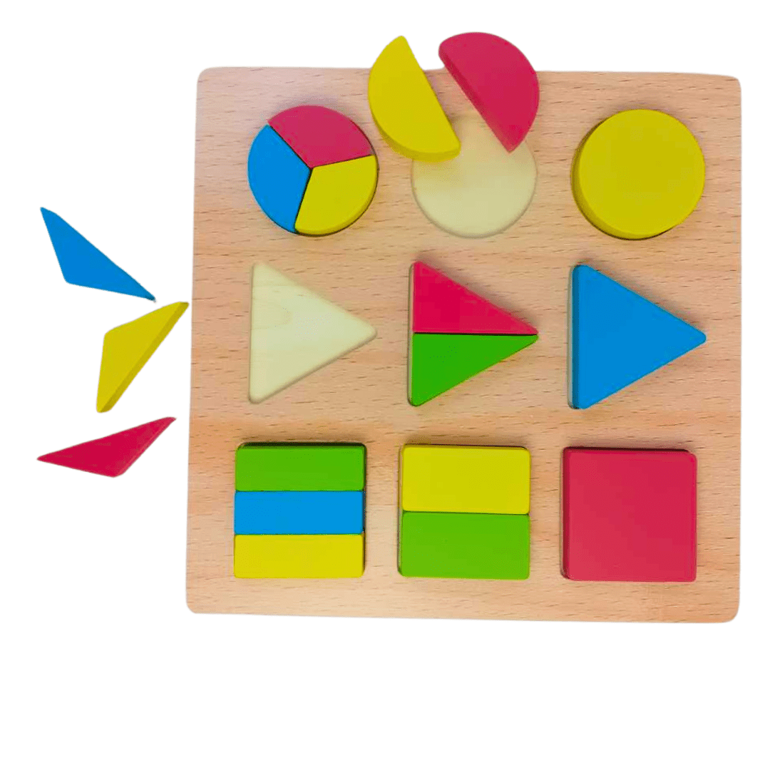 Explore Learning with Our Geometric Shape Puzzle Wooden Puzzle Board – Educational Fun for Growing Minds!" - Fun Learning Store