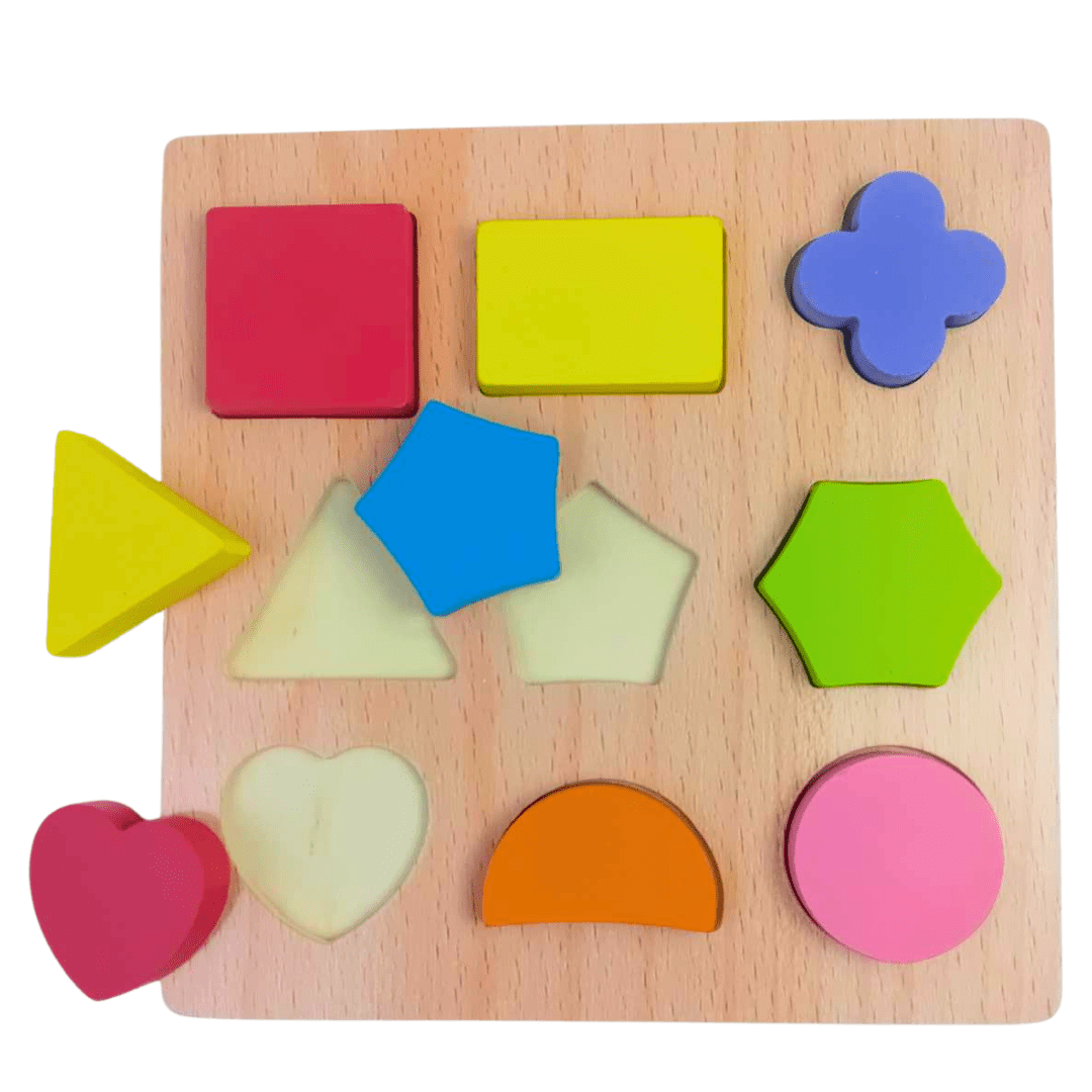 Explore Learning with Our Geometric Shape Puzzle Wooden Puzzle Board – Educational Fun for Growing Minds! - Fun Learning Store