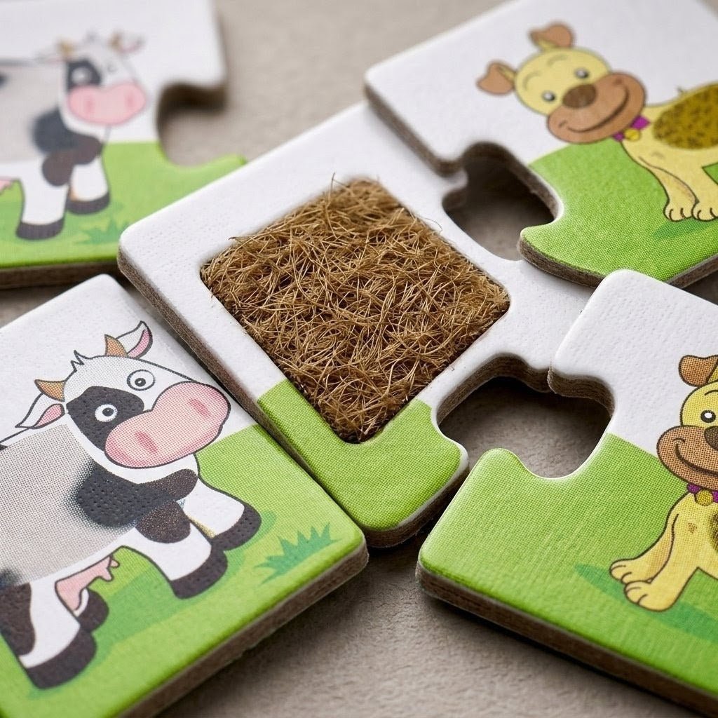 Farm Animals Sensory Puzzle Cards - Fun Learning Store