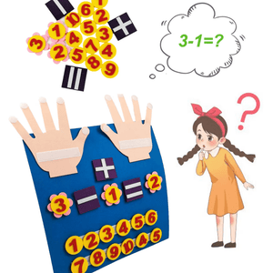 Felt Board Finger Numbers Counting Toy - Montessori Toy for Kids - Fun Learning Store