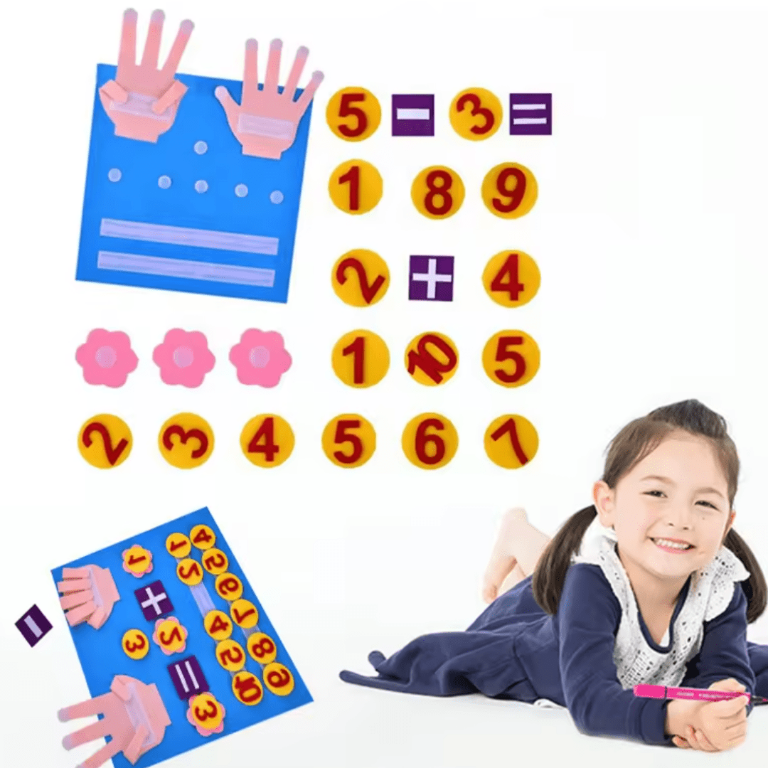 Felt Board Finger Numbers Counting Toy - Montessori Toy for Kids - Fun Learning Store