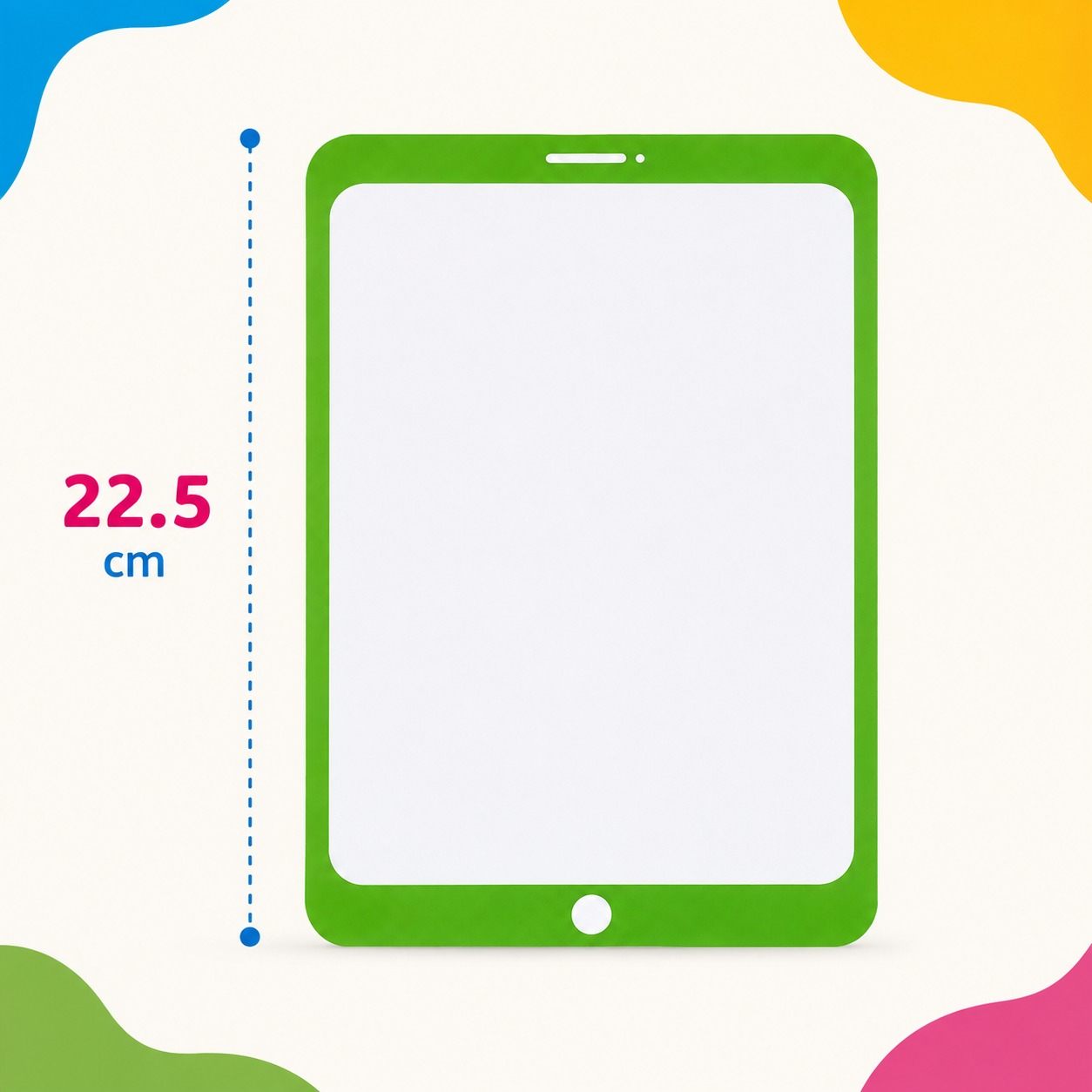 ألواح الكتابة التعليمية - تصميم أيباد – طقم 4 قطع مغناطيسية قابلة لإعادة الاستخدام