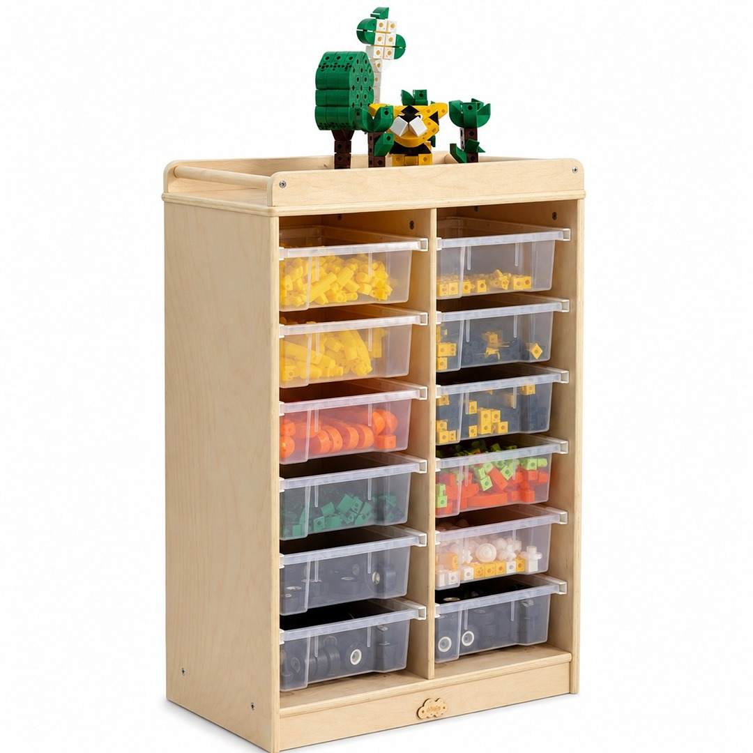 10 Tray Storage Cabinet 61.5x45x92 cm: Ample Organization and Smart Storage for Kids!