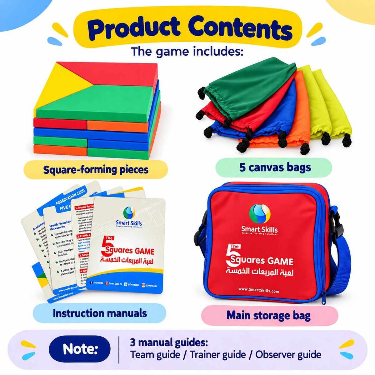 Five Squares – Collaborative Teamwork & Problem-Solving Challenge - Fun Learning Store