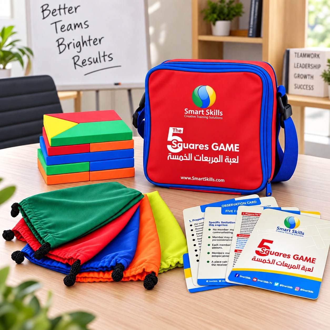 Five Squares – Collaborative Teamwork & Problem-Solving Challenge - Fun Learning Store