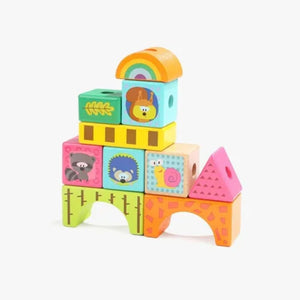 Forest Friends Wooden Blocks – 40 - Piece Set by Top Bright - Fun Learning Store