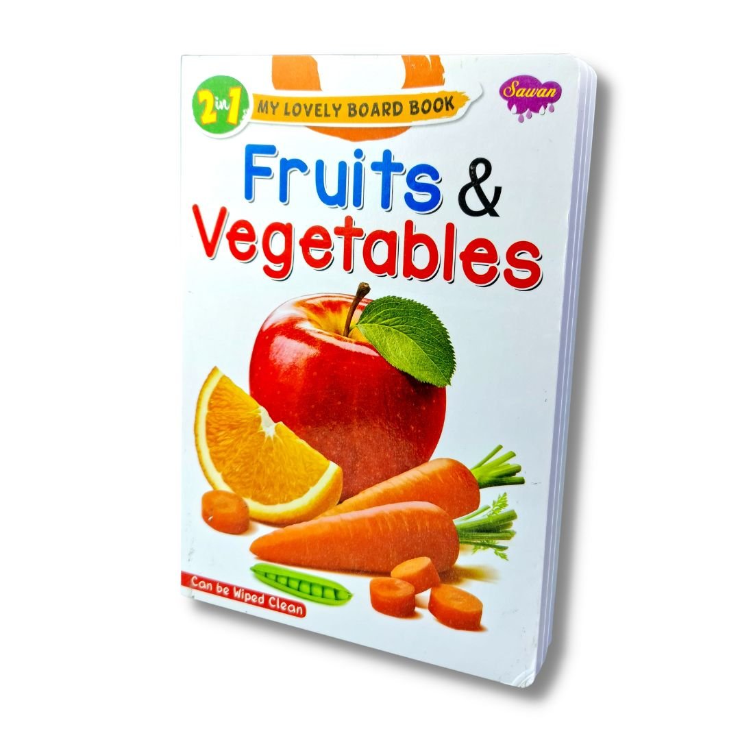 Fruits and Vegetables Board Book for Kids - Fun Learning Store