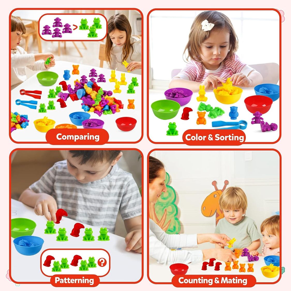 Fun Learning Counting Animals - Color Sorting and Counting Set - Fun Learning Store