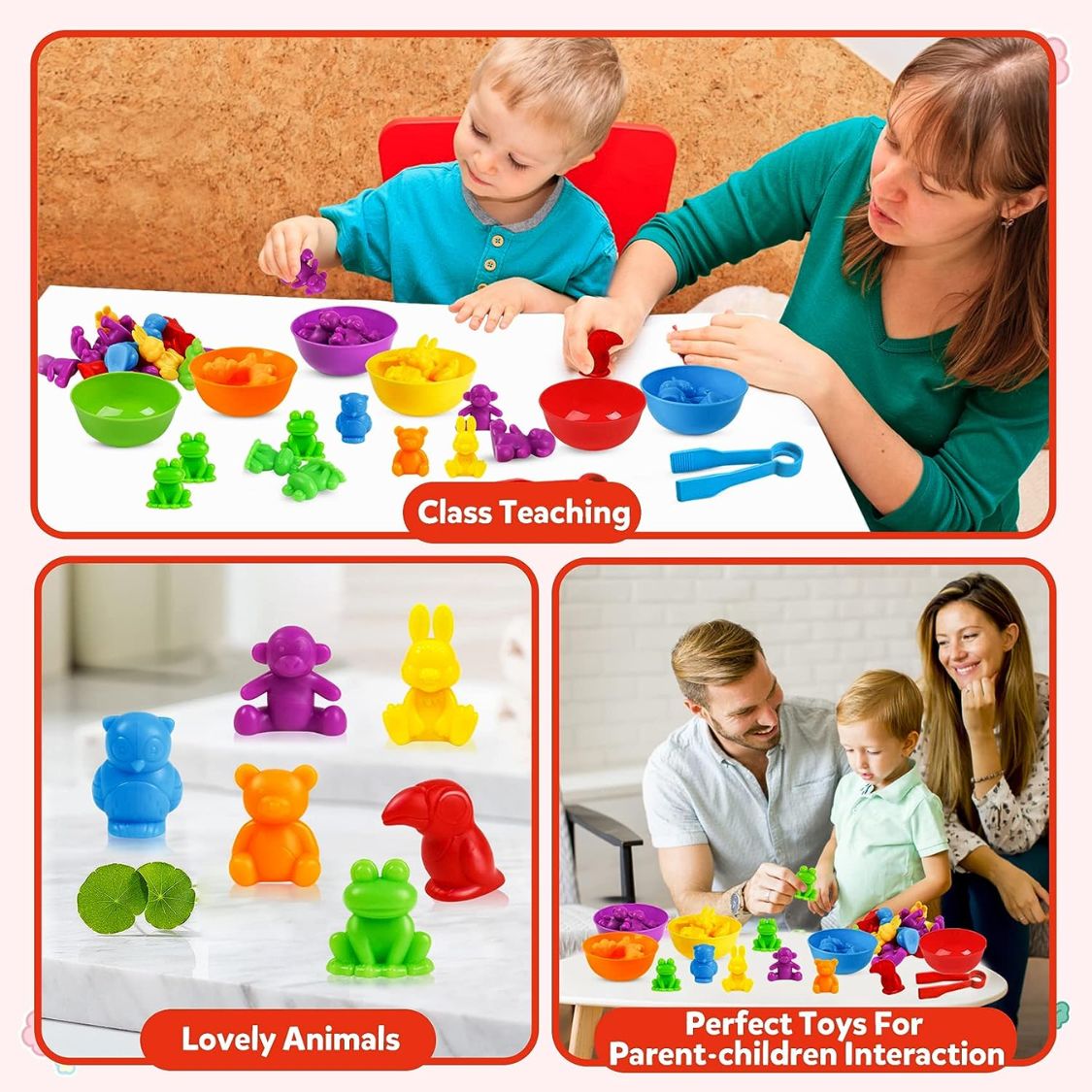 Fun Learning Counting Animals - Color Sorting and Counting Set - Fun Learning Store