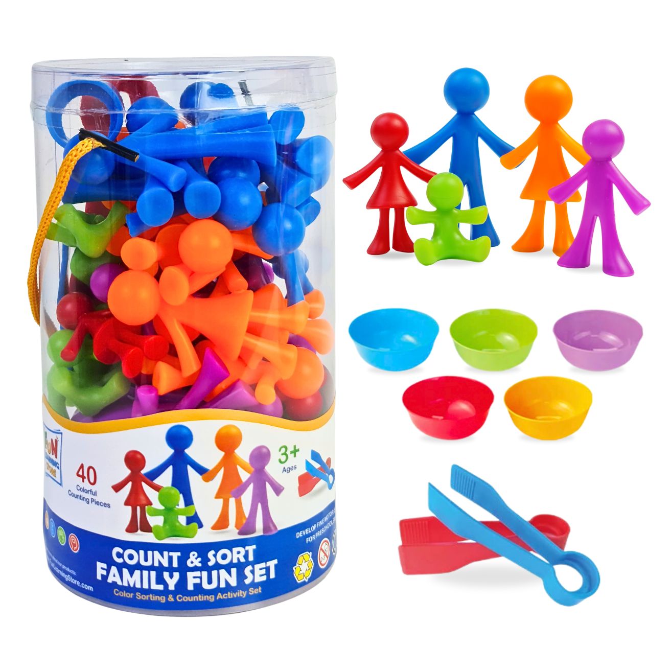 Fun Learning Counting Animals - Color Sorting and Counting Set - Fun Learning Store