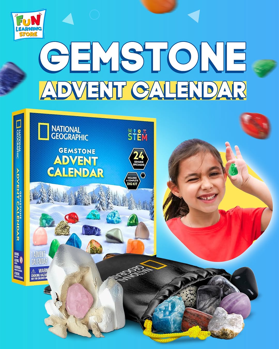 Gemstone Advent Calendar – Unwrap Sparkling Surprises Every Day! - Fun Learning Store