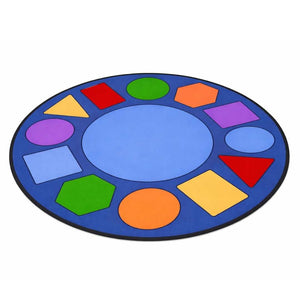 Geometric Round Carpet 200cm – A World of Shapes and Colors! - Fun Learning Store