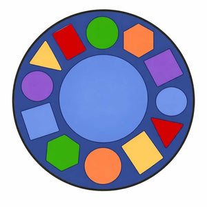 Geometric Round Carpet 200cm – A World of Shapes and Colors! - Fun Learning Store