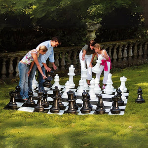Giant Chess | Megachess Giant Oversized | Premium Chess Set | with Nylon Floor Mat 25" Size Outdoor / Indoor - Fun Learning Store