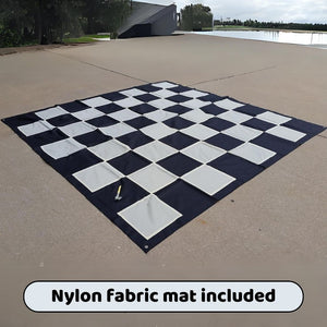 Giant Chess | Megachess Giant Oversized | Premium Chess Set | with Nylon Floor Mat 25" Size Outdoor / Indoor - Fun Learning Store