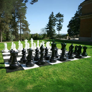 Giant Chess | Megachess Giant Oversized | Premium Chess Set | with Nylon Floor Mat 25" Size Outdoor / Indoor - Fun Learning Store