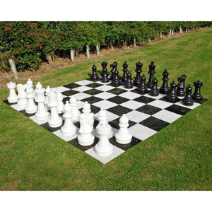 Giant Chess | Megachess Giant Oversized | Premium Chess Set | with Nylon Floor Mat 25" Size Outdoor / Indoor - Fun Learning Store