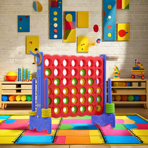 Giant Connect 4 Game Set 3 - in - 1 for Kids & Families – Connect 4, Basketball, & Ring Toss! - Fun Learning Store