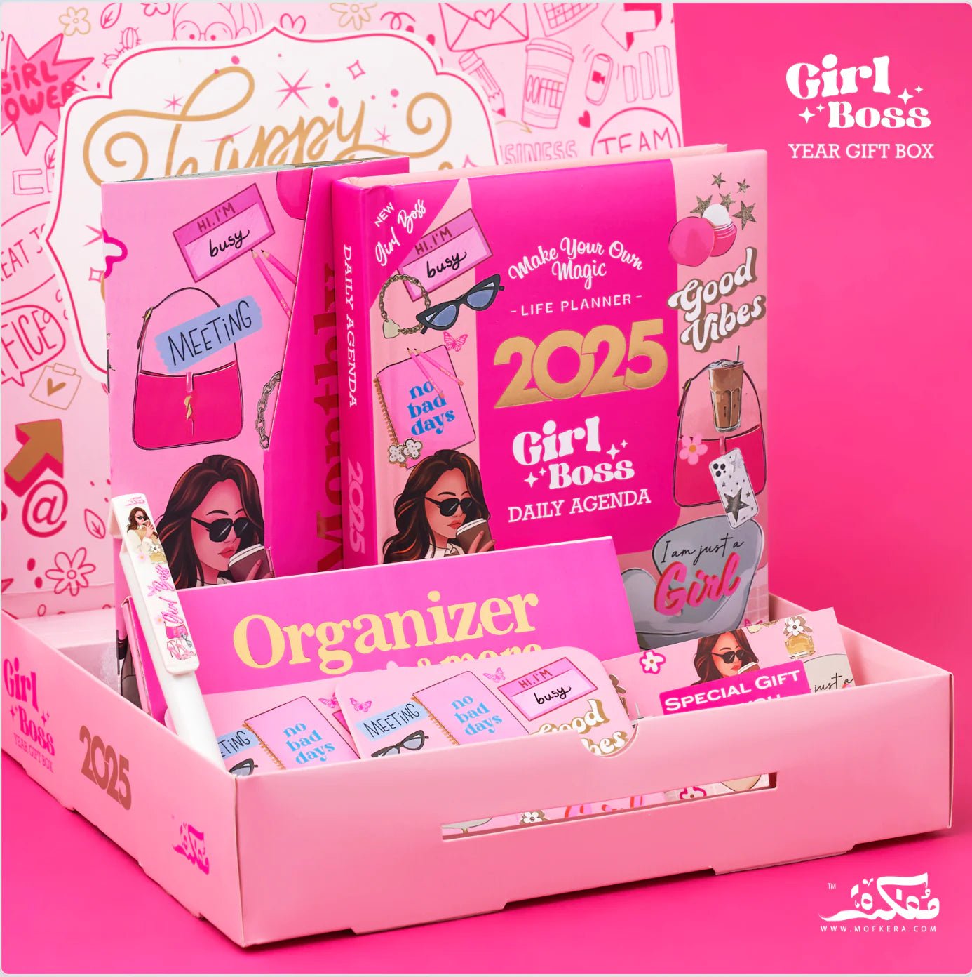 Girl Boss Year Gift Box 2025 – Ultimate Planner & Organizer Set for Empowered Women - Fun Learning Store