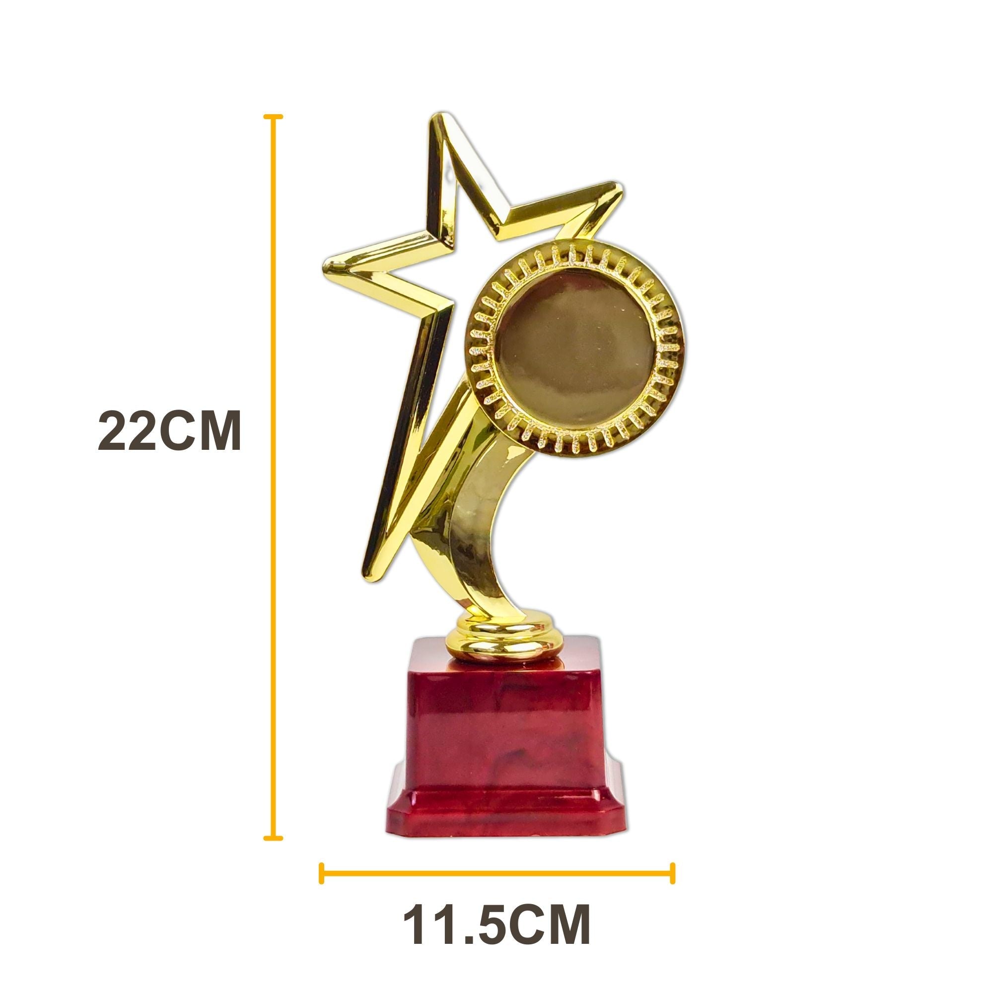 Golden Star Shaped Award Trophy with A Customized Place for A Photo for Kids - Fun Learning Store