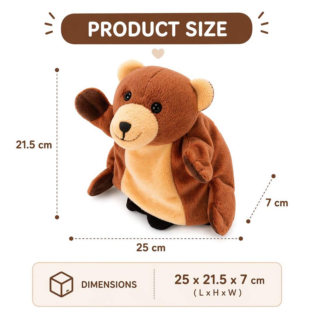 Hand Glove Puppet Bear: Hug into a World of Woodland Tales - Fun Learning Store