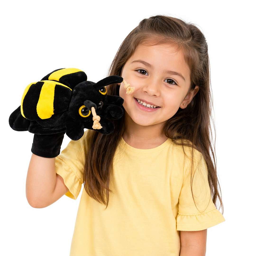 Hand Glove Puppet Bee: Buzz into a World of Sweet Stories and Golden Fun! - Fun Learning Store