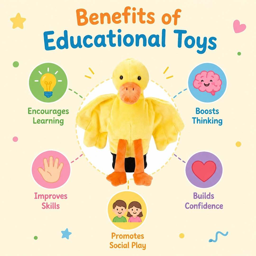 Hand Glove Puppet Duck: Splash Into a World of Pond - Side Tales - Fun Learning Store
