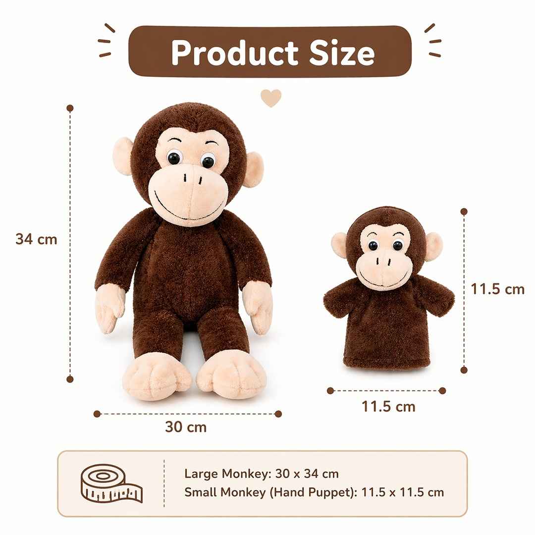 Hand Glove Puppet Mom & Baby - Cheeta & Bibi: 2 High Quality Pcs - Fun Learning Store