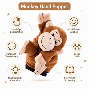 Hand Glove Puppet Monkey: Swing Into a World of Cheeky Fun & Jungle Magic! - Fun Learning Store
