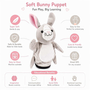 Hand Glove Puppet Rabbit: Hop into a World of Gentle Wonders and Sunny Stories! - Fun Learning Store