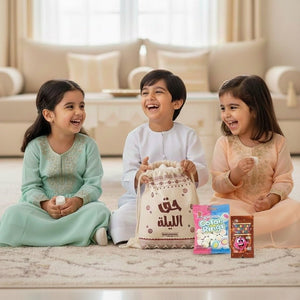 Haq Al - Laila Mega Surprise Kit – 12 Kids Bags with 7 Toys & Candies for Qarqi’an - Fun Learning Store