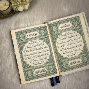 Holy Quran in Othmanic Script - Turquoise - 20 x 14 CM - Fun Learning Store