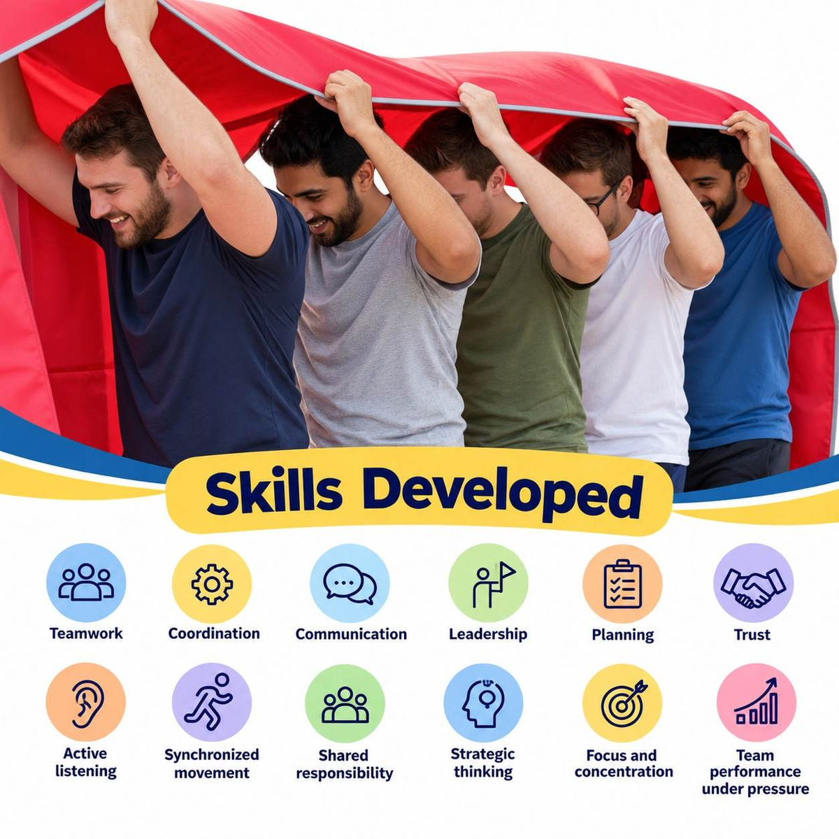 Human Wheel – Teamwork, Coordination & Leadership Challenge - Fun Learning Store
