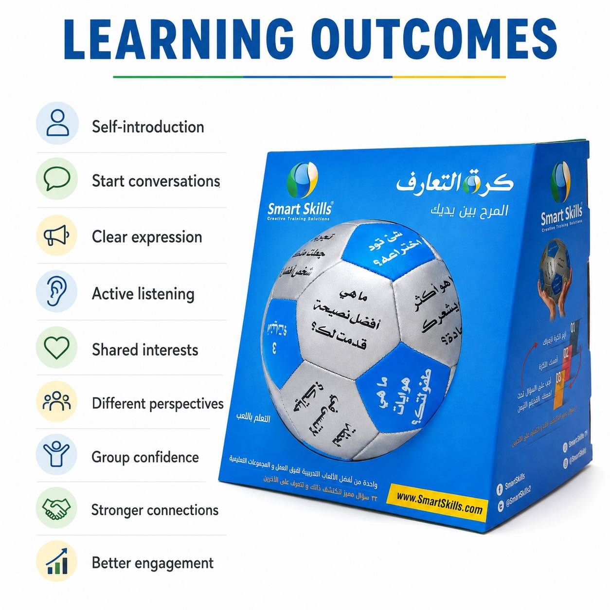 Ice Breaker Ball Arabic – 32 Questions for Team Building, Group Activities & Training - Fun Learning Store