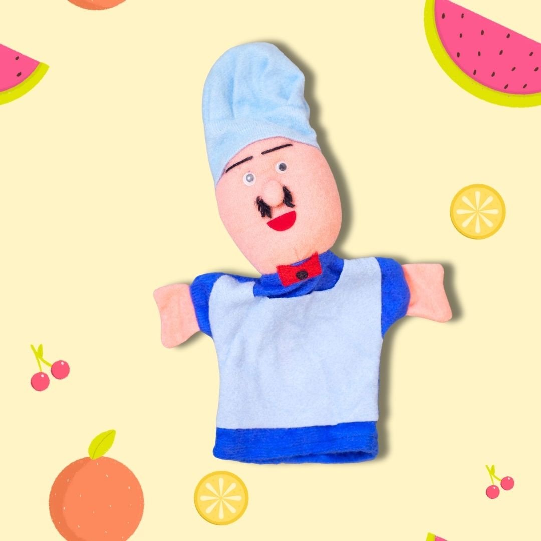 Jobs & Careers Hand Puppets – Colorful Fabric Set of 6 for Pretend Play & Learning - Fun Learning Store