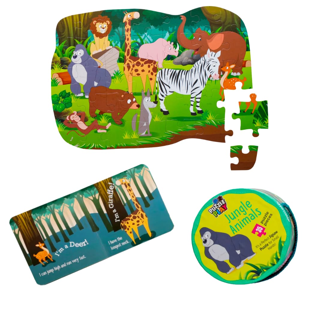 Jungle Animals | Puzzle Play | Roaring Fun with our Wild Animal Puzzle Play Collection - Fun Learning Store