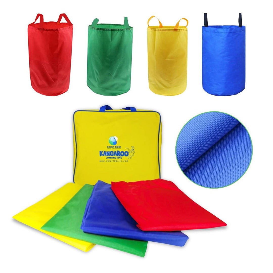 Kangaroo Jumping Race Bags – Colorful 4 - Pack for Team Fun! 🦘🎉👨‍👩‍👧‍👦 - Fun Learning Store