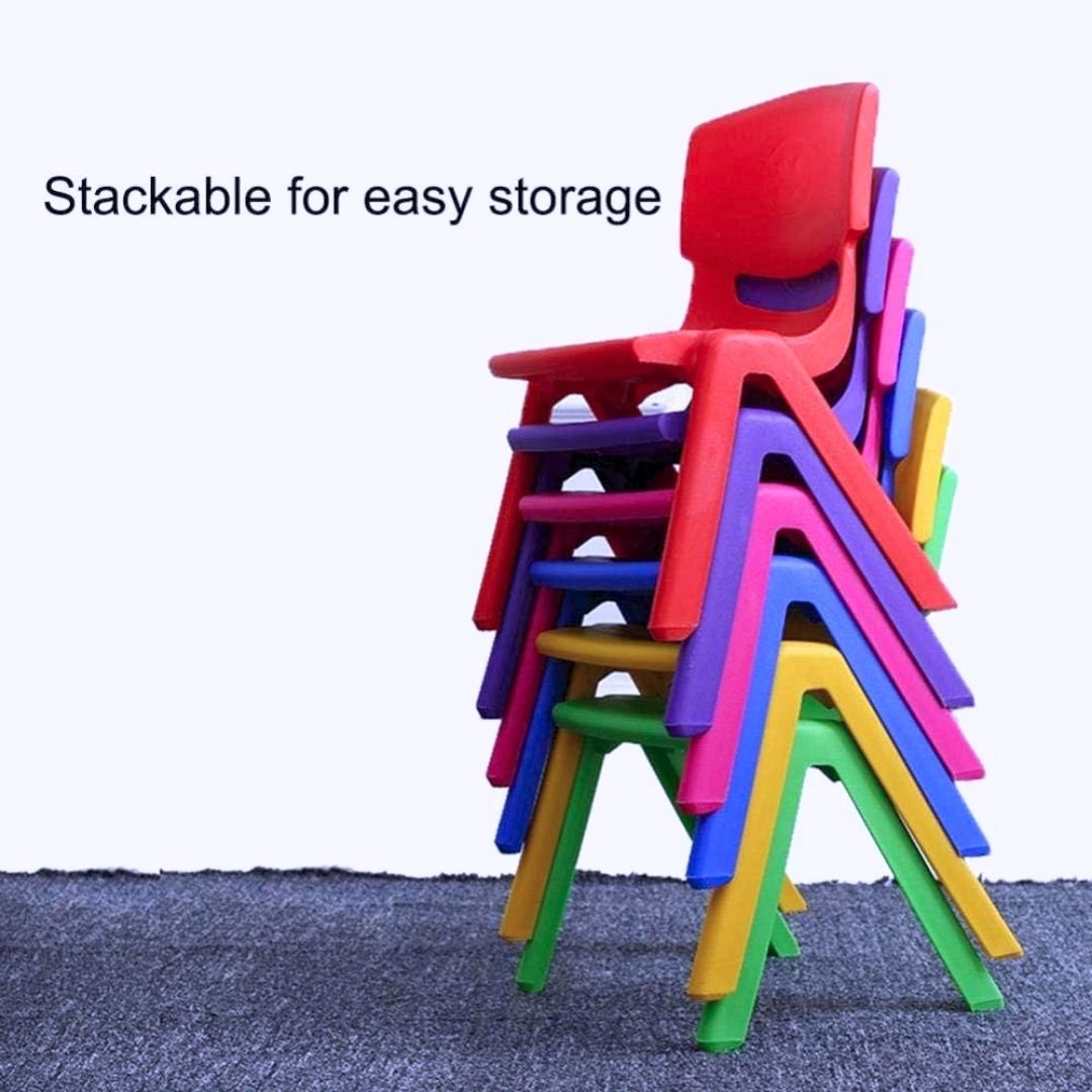 Kid's Durable Plastic Chair for Classroom, Home, and Outdoor Uses - Seat height 28 cm - Fun Learning Store