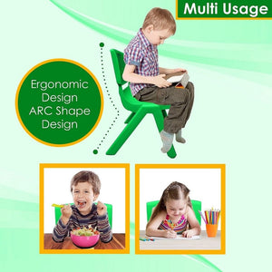 Kid's Durable Plastic Chair for Classroom, Home, and Outdoor Uses - Seat height 28 cm - Fun Learning Store